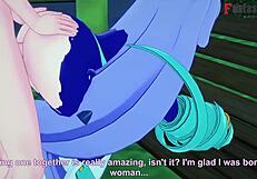 Nejire Hado Masturbates With Big Tits Bent Over In Park