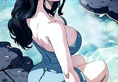 Nico Robin delivers French jerk off instructions with seductive European accent