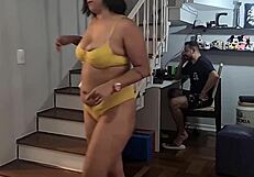 she showed new bikinis at work, got pussy fucked