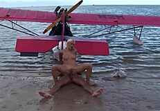 caylian curtis bangs pilot hard on secluded beach