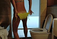 stand up piss in clubhouse shower