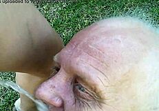 Hey, duk and david peeing in mouth outside