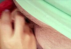 she masturbates with toys, then gets the handjob and cumshot she craved