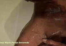 me la jale en el baño, stroking my cock to cumshot