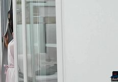 Two Gorgeous Brunettes Flirt With Camera