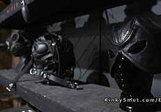 Mistress interacts with two lesbian babes in a domination scene