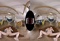 Virtual taboo - legs spread wide for masturbation.