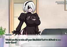 Hot Teen 18+ 2B Cosplay Gets Tight Pussy Fucked in Anime Casting!