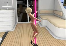 Yacht party in Europe with exotic dancer and torn dresses