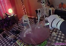 Step Sister Swallows For Daddy Fun!