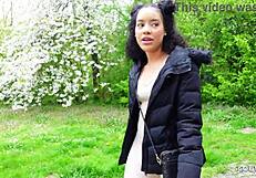 Wow! German Scout Tiny Brown PAWG Dilara Baby Fucked Rough on First Date. So Wild Outdoors!