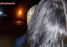 Risk putting dick in front of bus-waiting teen