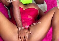 Ebony Couples Perform Oral Sex On The Ground!