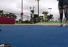 College girl kinsley anne chats in a parked car