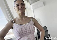 Tetona Cachonda Swallowing After Wild Action