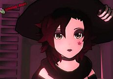 i see ruby and penny getting distracted before the costume party