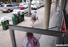 jade amber strips and blows the lp officer's big cock