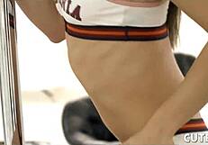 tiny twerk talents fingering and licking in threesome