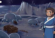 Avatar's Night Blowjob: Brunette Lesbian Uses Dildo for Intense Orgasm