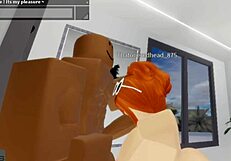 I am a robloxian redhead slutty snowbunny taking care of my daddy in doggystyle with his monster cock