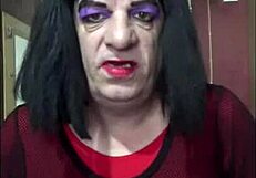 bisexual crossdresser shyly fills himself up in homemade video part 1