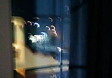 sexy ass milf flashing by the hotel window, what do you think?