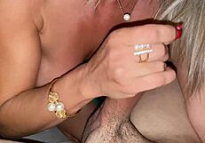 Amateur Couple's Intense Handjob and Blowjob Cumshot