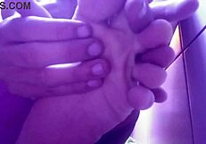 Showing My Pink Socks And Tired Feet In Gay Solo