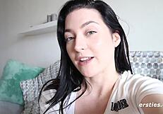 Domino Uses Anal Toys While Fingering Her Brunette Pussy To A Hard Orgasm In Stockings