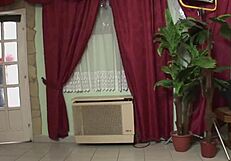 Guy gets horny for pussy and masturbates with toy on sofa