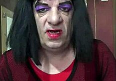 bisexual crossdresser shyly fills himself up in homemade video part 1