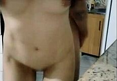 Intensely eating the young guy's pussy, forcing her and pinning arms as the slut loves.