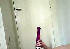 French Slave Whore Performs Solo BDSM Self-Session