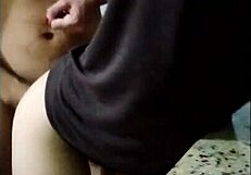 Intensely eating the young guy's pussy, forcing her and pinning arms as the slut loves.