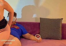 while you play with your glasses, i suck your cock and fuck you hard in doggystyle