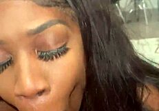 sucking my crush’s huge dick turned into a wild ebony sex night