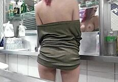 Preparing In The Snack Bar Kitchen