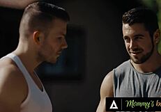 Hot stepmom Sheena Ryder gets double penetrated by Dante Colle and Codey Steele in anal deepthroat sex