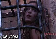 Spicy Brunette Cutie Masturbates With Huge Sex Toy In Fetish BDSM