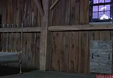 Spicy Brunette Cutie Masturbates With Huge Sex Toy In Fetish BDSM