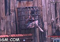 Spicy Brunette Cutie Masturbates With Huge Sex Toy In Fetish BDSM