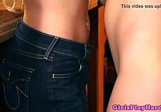 Classy Small-Tit Lesbian Babe Enjoys Face Sitting and Cunilingus