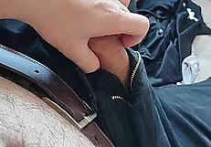 Look at this close up of big dick and feet! Monster cock amateurs in homemade action!