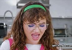 Heyy, book club turned into a wild foursome with nerdy girlfriends! 😜