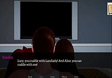 In my new 3D family game, the redhead teen explores big tits and ass