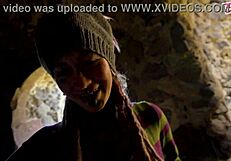 Tattooed girl with pierced pussy gets anal fucked outdoors in a rough session. Her skinny frame takes every thrust.