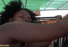 that curvy african milf getting banged rough in the backseat with deepthroat