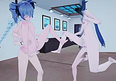 Girls From St. Freya Ride Schicksal's Artificial Cocks Hard