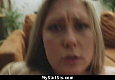 Stepsister Sucks Stepbrother's Dick Instead Of Rubbing Clit