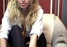 Camgirl Fucks Ass with Blonde Slut!